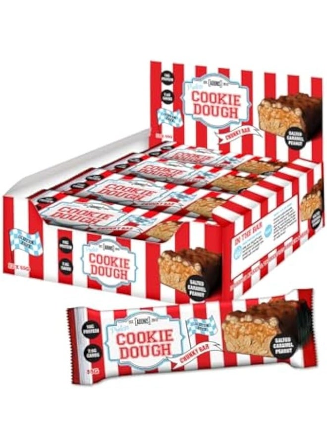 Adonis Salted Caramel Peanut Protein Cookie Dough Bar 55g, 12-Pack - Image 1